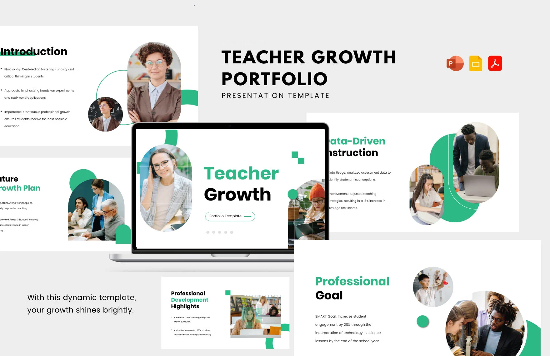 Teacher Growth Portfolio Template in PDF, PPT, Google Slides - Download | Template.net