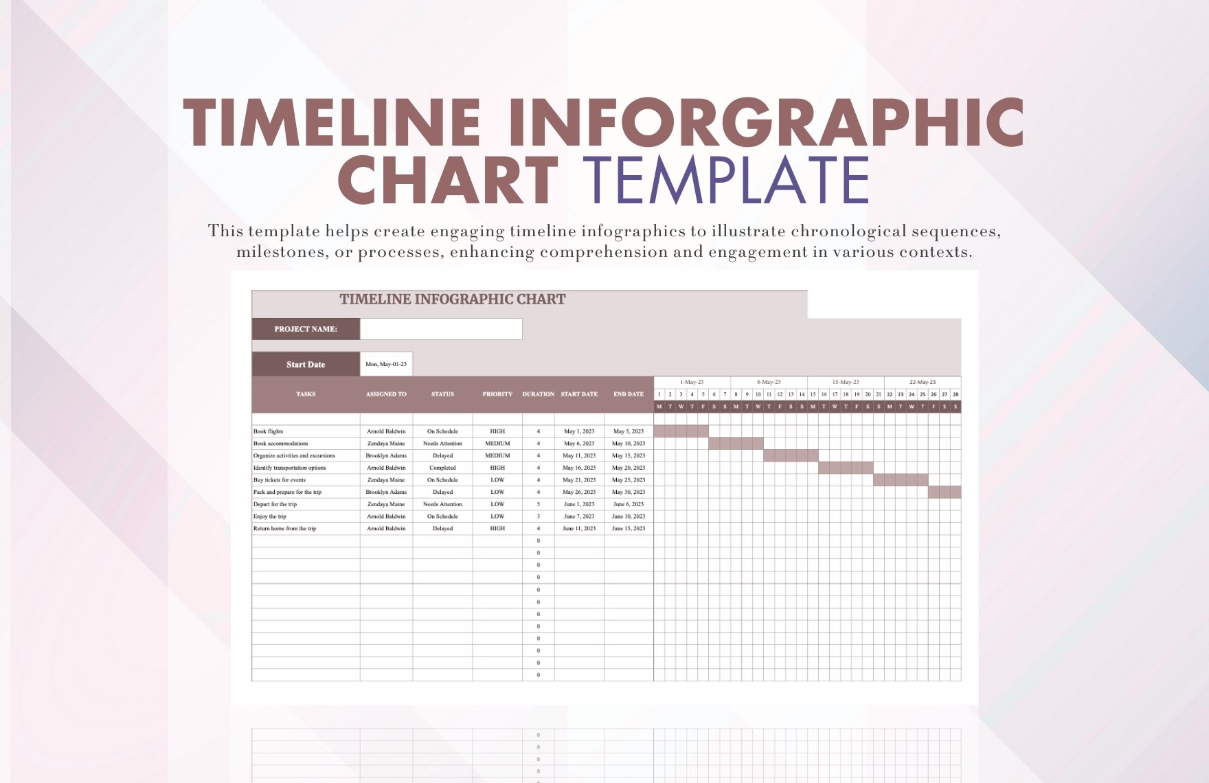 Timeline Infographic Chart Template in Apple Pages, Apple Numbers, Word, PDF, Excel, Google Sheets, Google Docs - Download | Template.net
