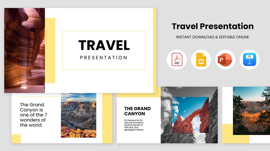 Travel Presentation in PowerPoint, PDF, Apple Keynote, Google Slides - Download | Template.net Travel Presentation in PowerPoint, PDF, Apple Keynote, Google Slides - Download | Template.net