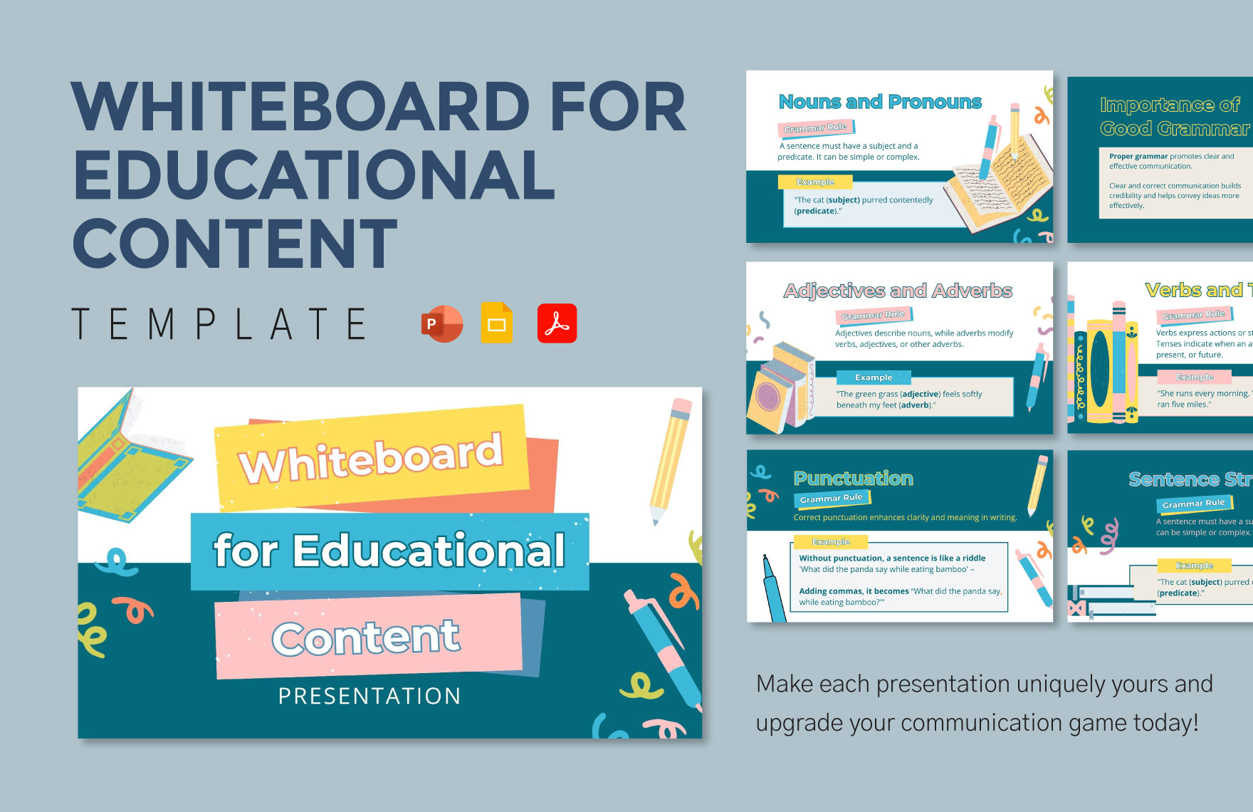 Whiteboard Template for Educational Content  in PDF, PPT, Google Slides - Download | Template.net