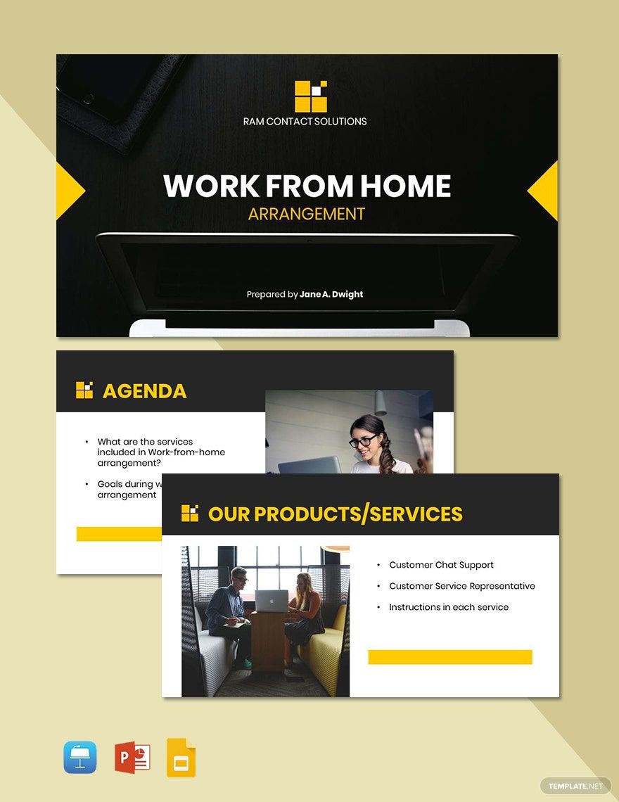 Working from Home Presentation Template in PowerPoint, Apple Keynote, Google Slides - Download | Template.net