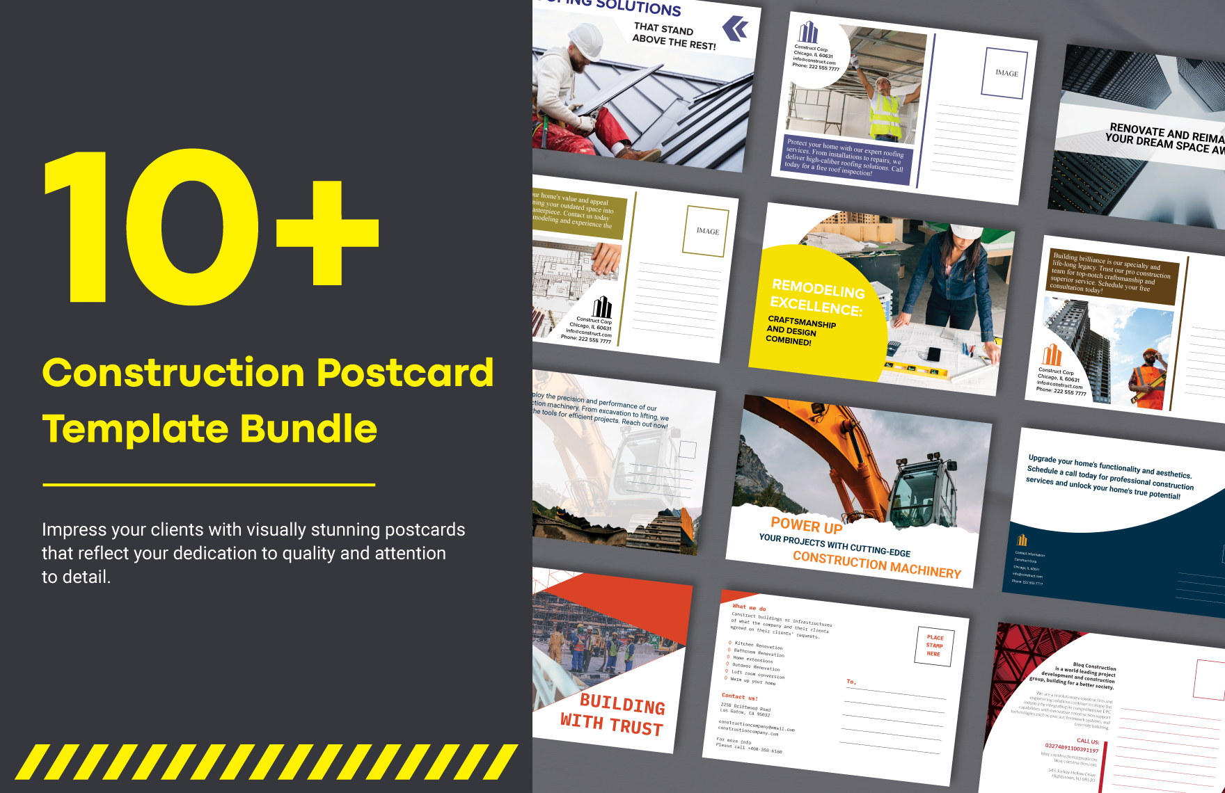 10+ Construction Postcard Template Bundle in Word, PSD, Illustrator - Download | Template.net