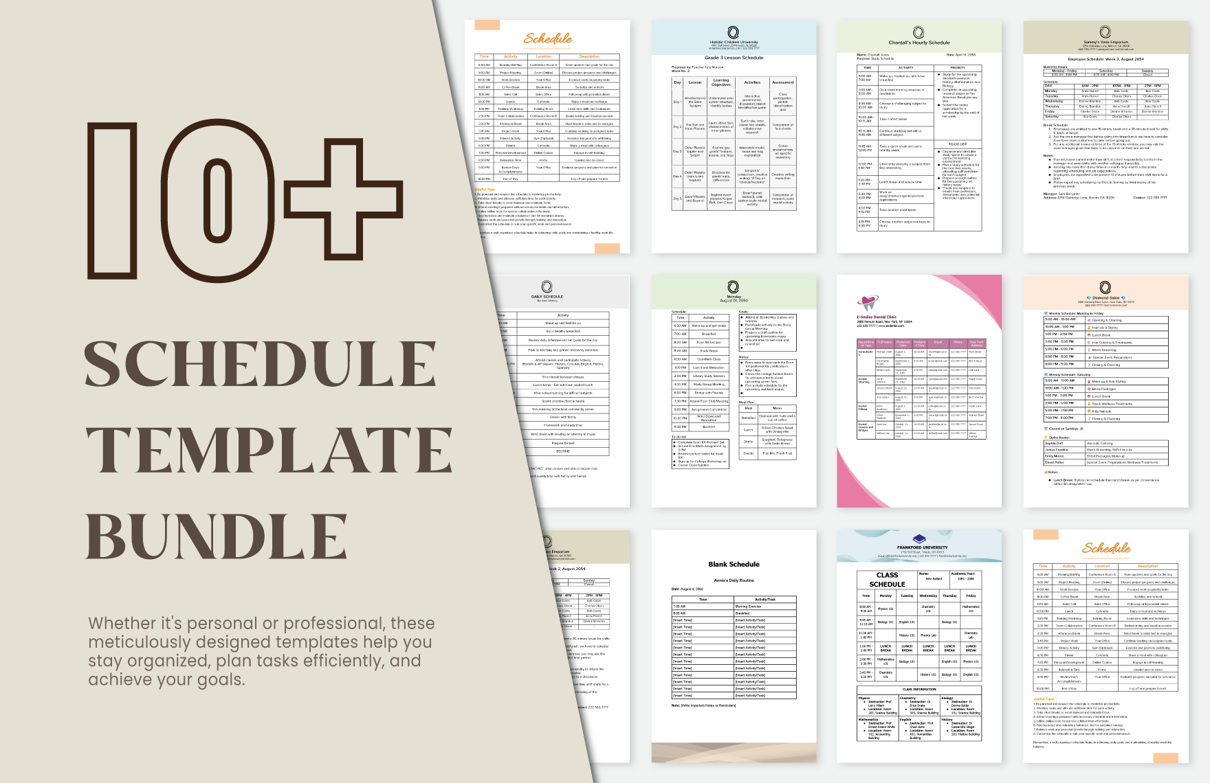 10+ Schedule Template Bundle in Word, PDF, Google Docs - Download | Template.net