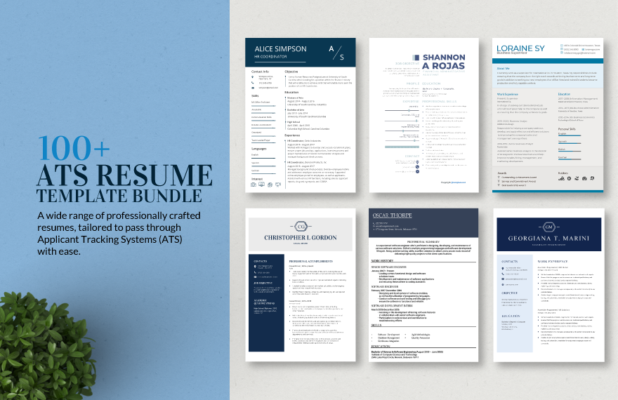 100+ ATS Resume Template Bundle in Word, Pages - Download | Template.net