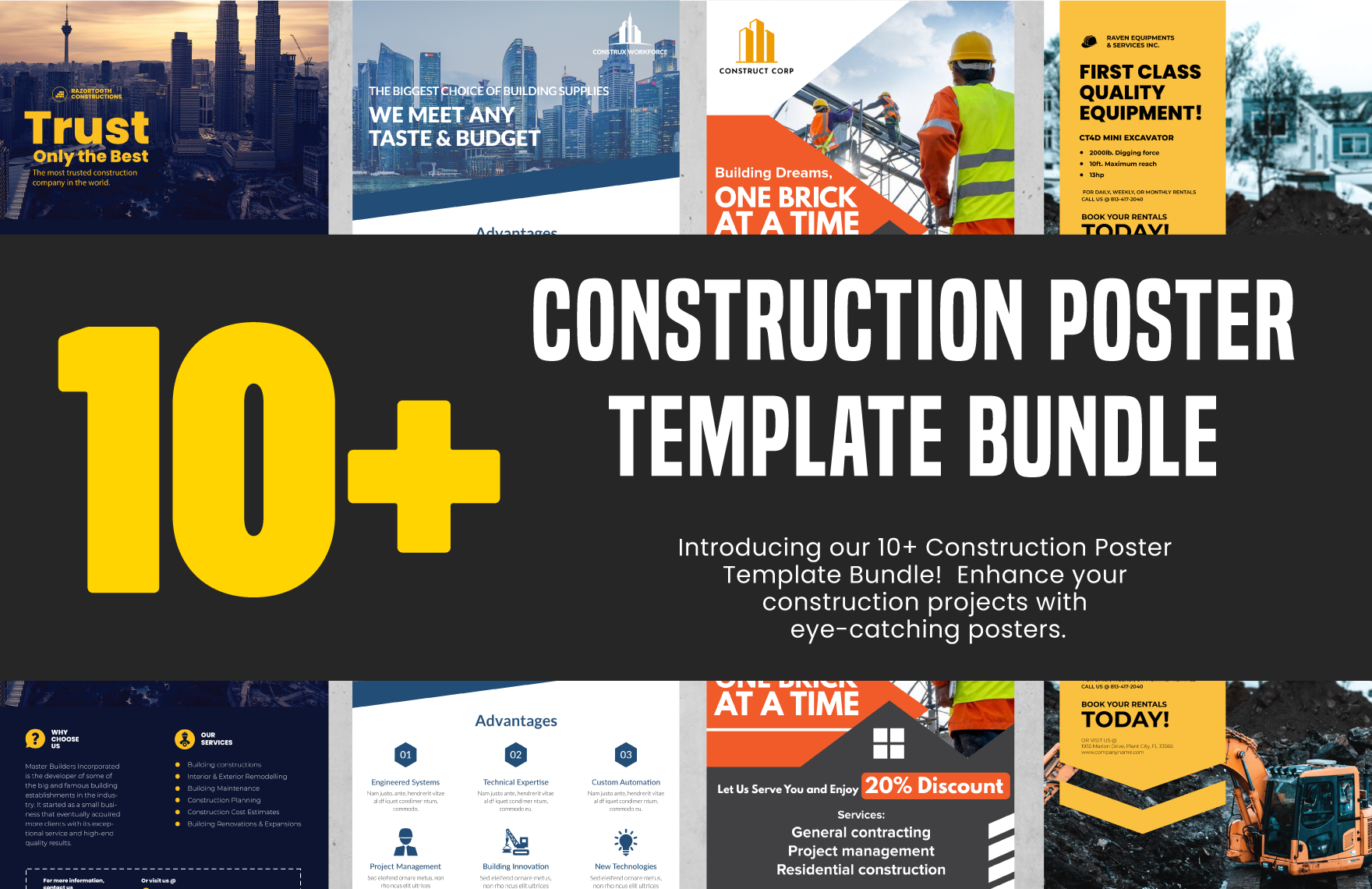 10+ Construction Poster Template Bundle in Word, Illustrator, PNG, PSD - Download | Template.net