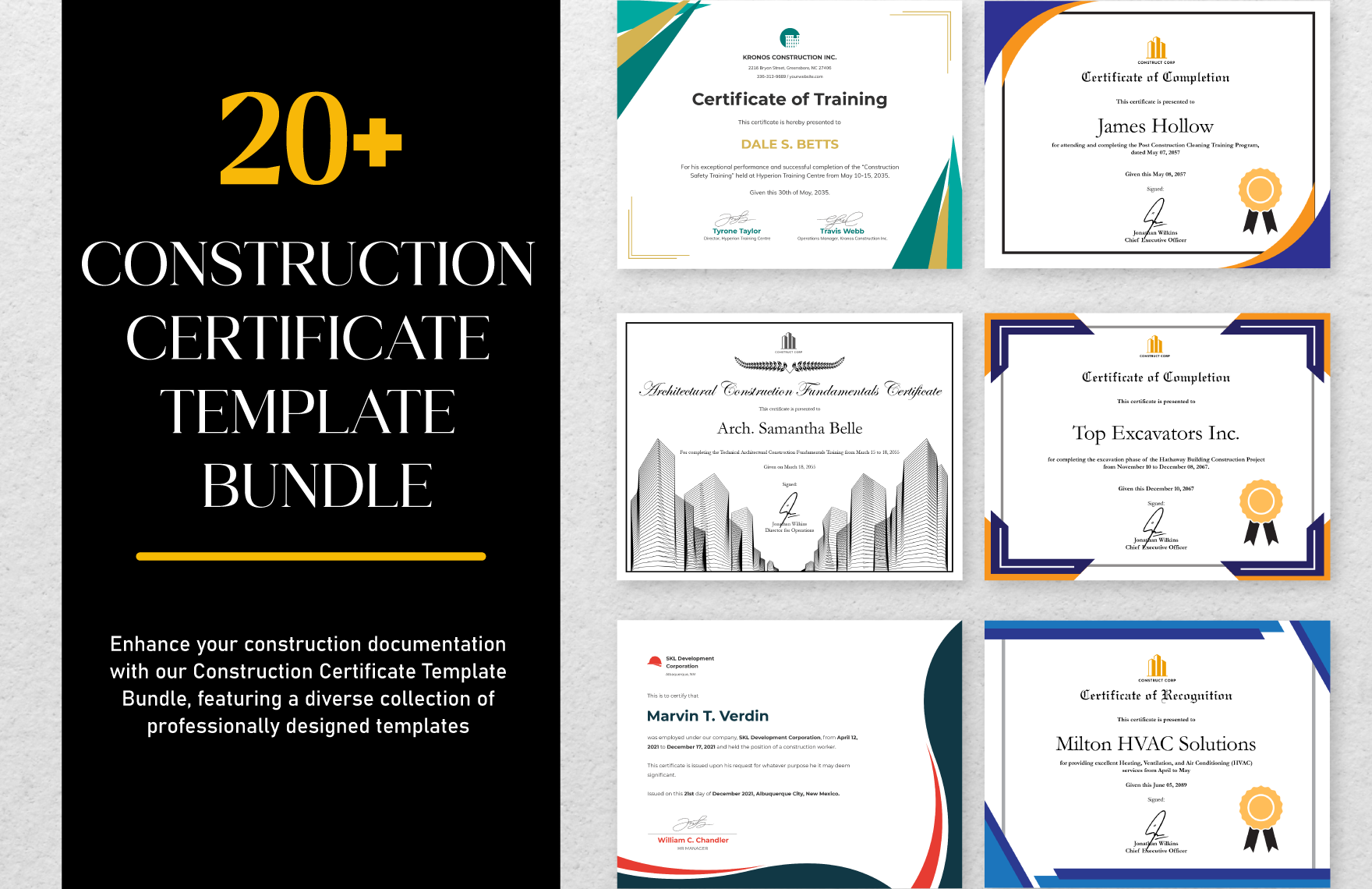 20+ Construction Certificate Template Bundle  in Illustrator, PSD, Word, PDF - Download | Template.net