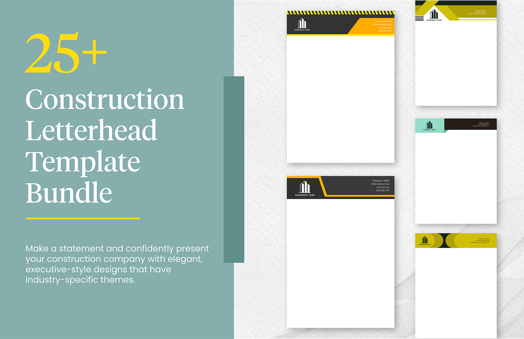 25+ Construction Letterhead Template Bundle in Illustrator, PSD, Word, PDF - Download | Template.net