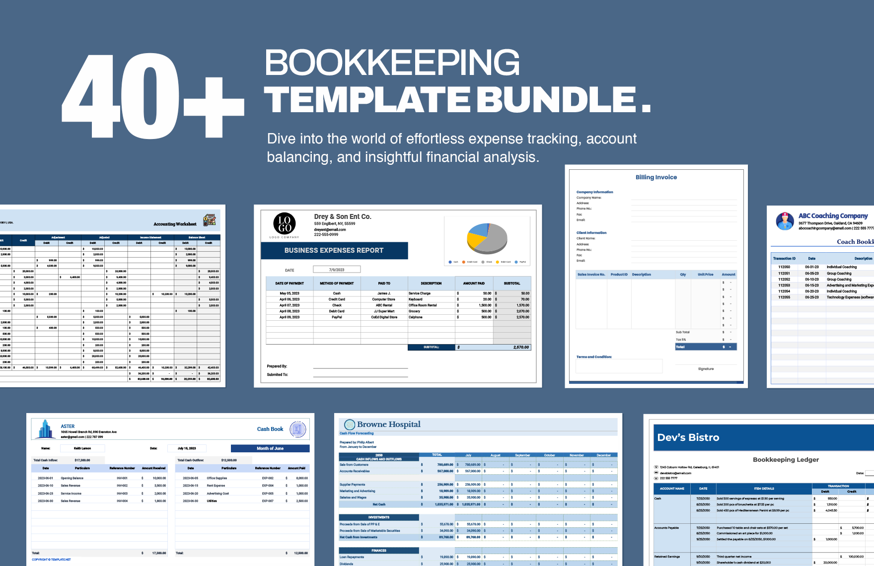 40+ Bookkeeping Template Bundle in Excel, Google Sheets to Download