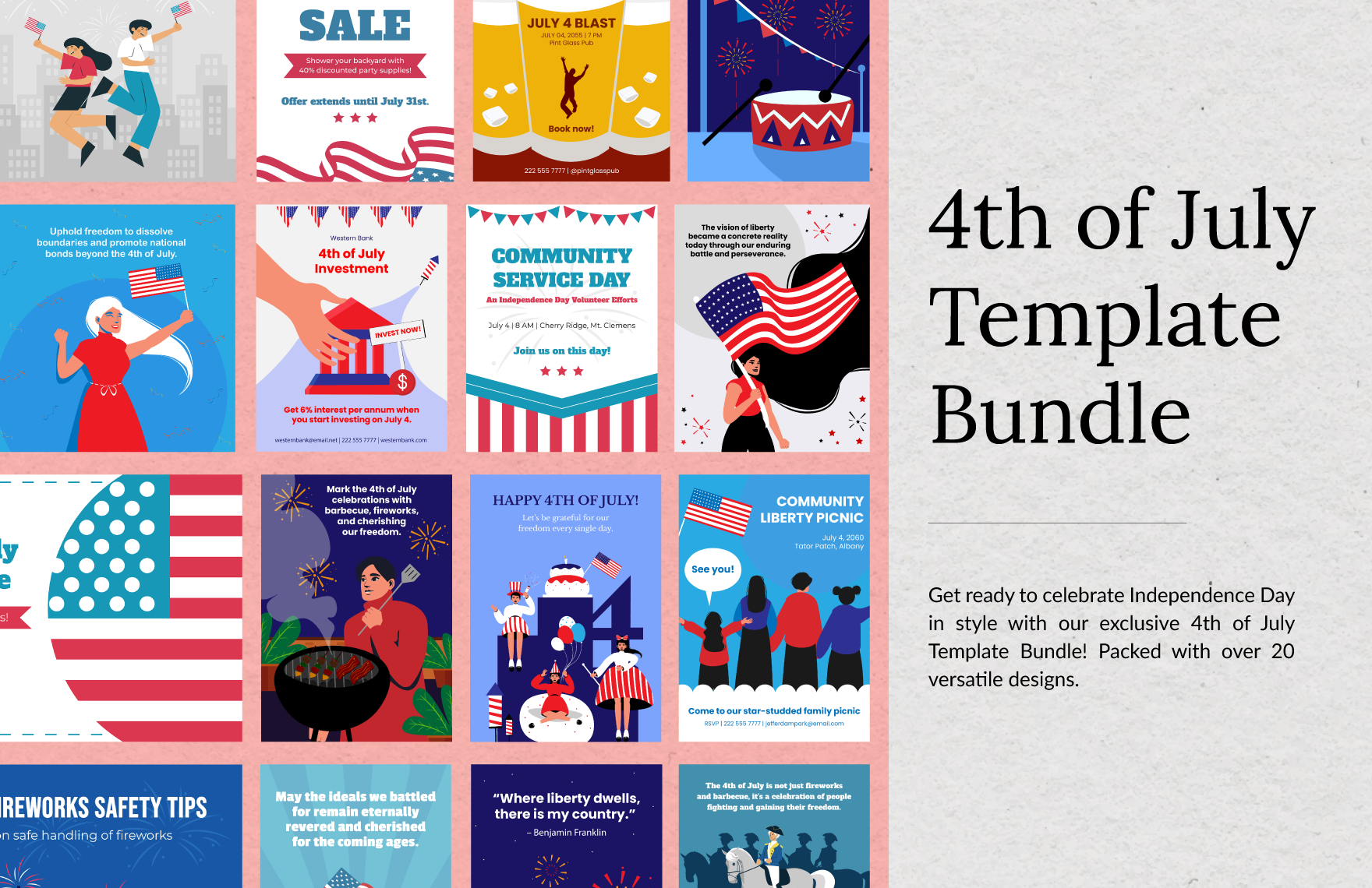 FREE 4th of July 2024 Template Bundle in Word, Illustrator, PSD, JPEG, PNG, SVG, EPS, PDF, Google Docs - Download