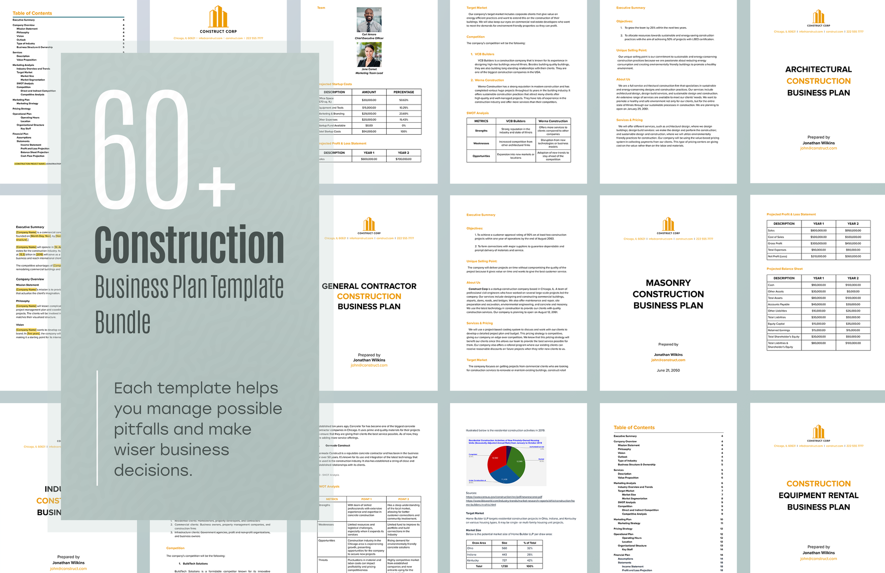 60+ Construction Business Plan Template Bundle in Word, Google Docs - Download | Template.net