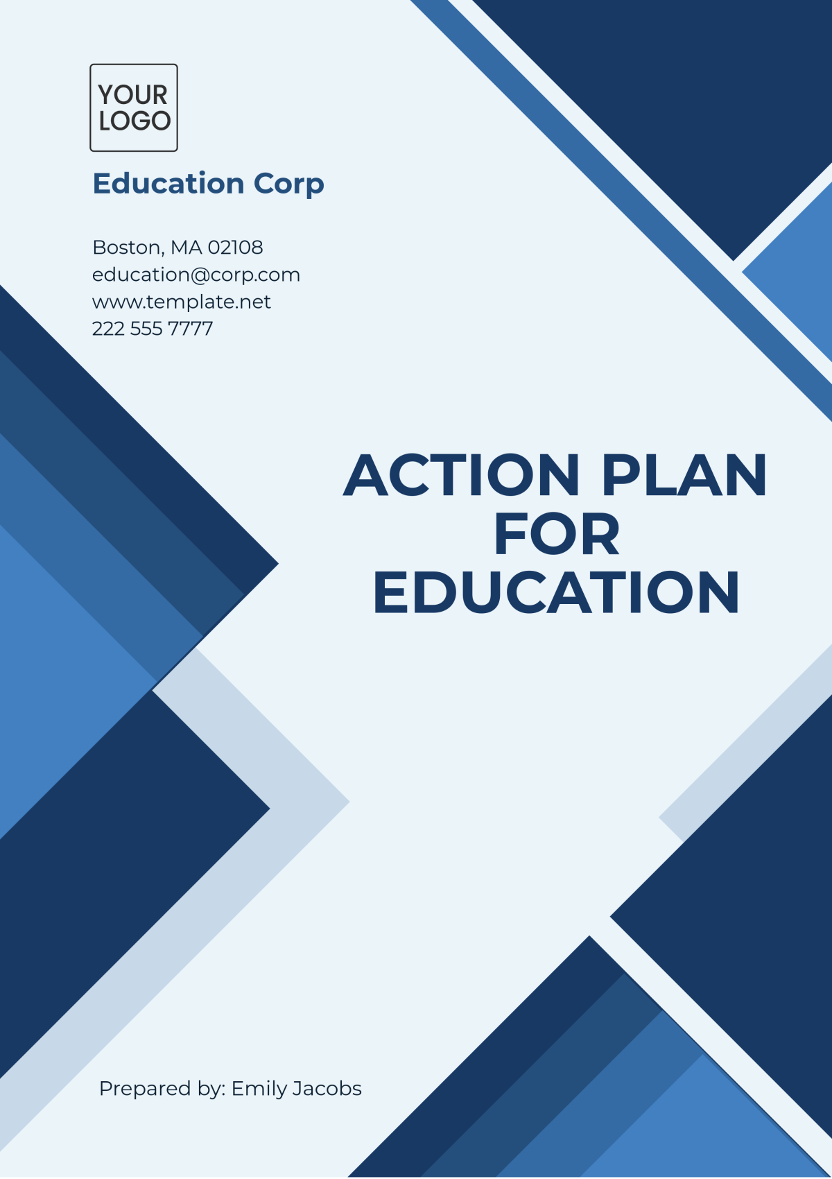 Action Plan For Education Template