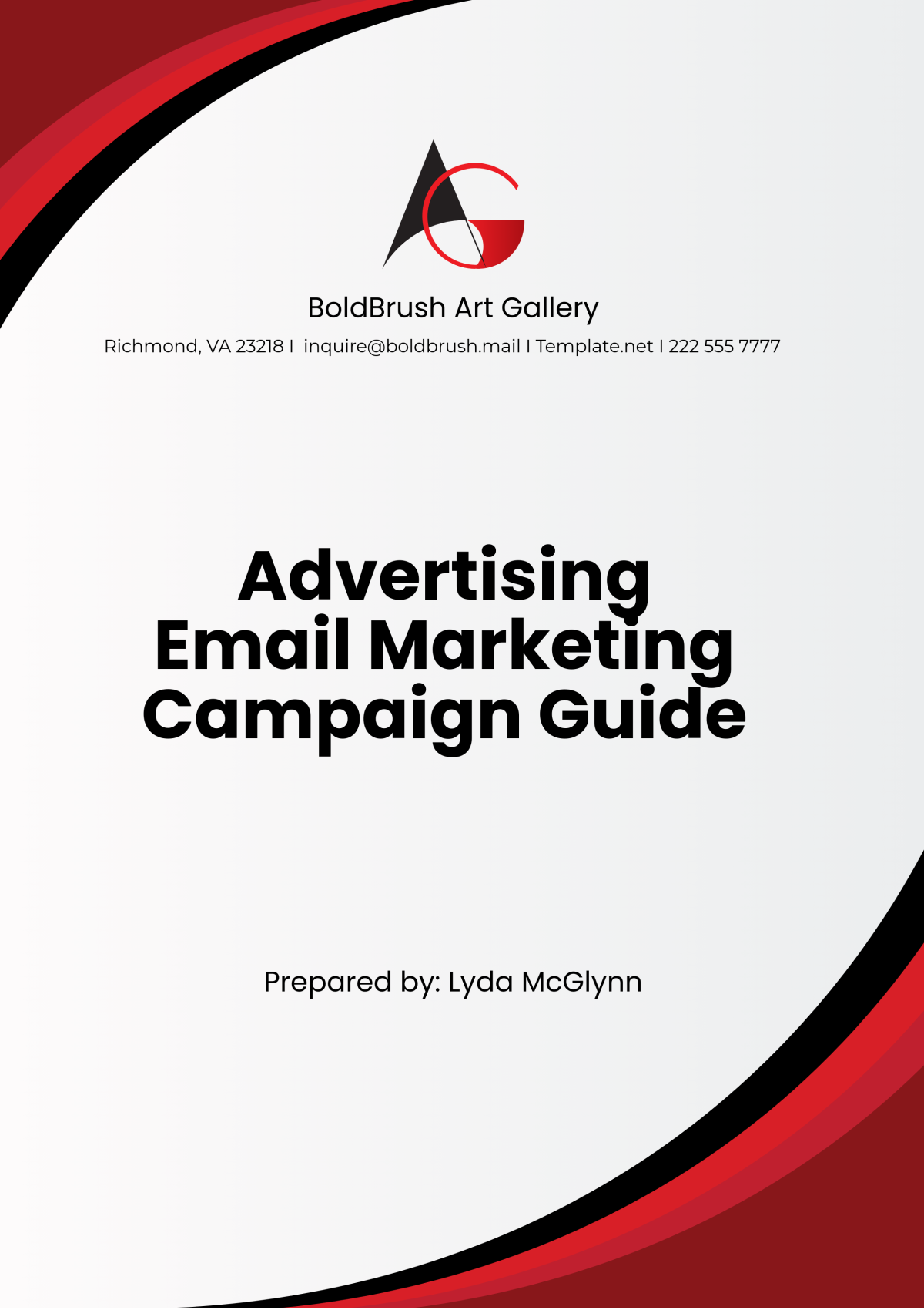 Advertising Email Marketing Campaign Guide Template
