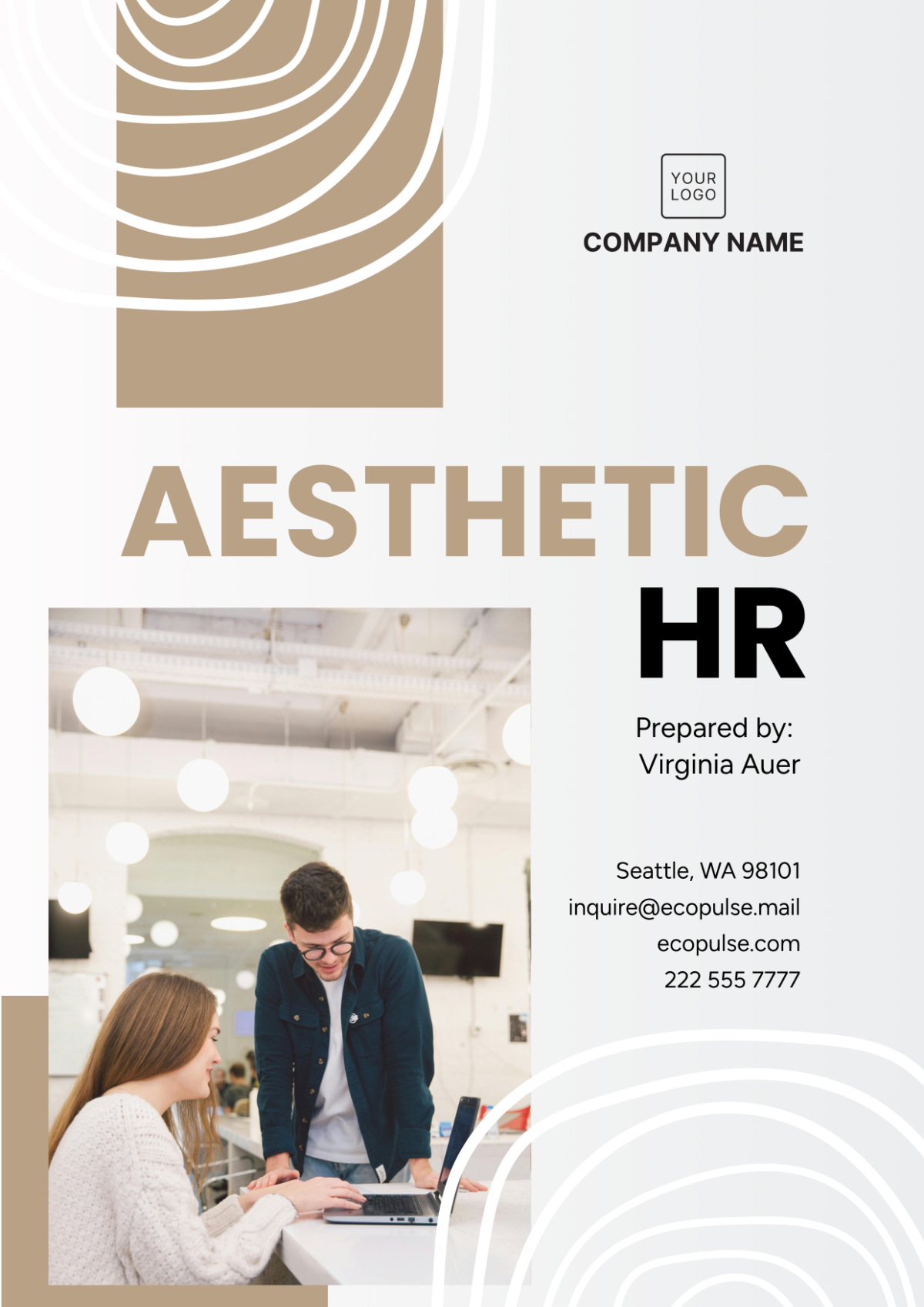 Aesthetic HR Cover Page Template