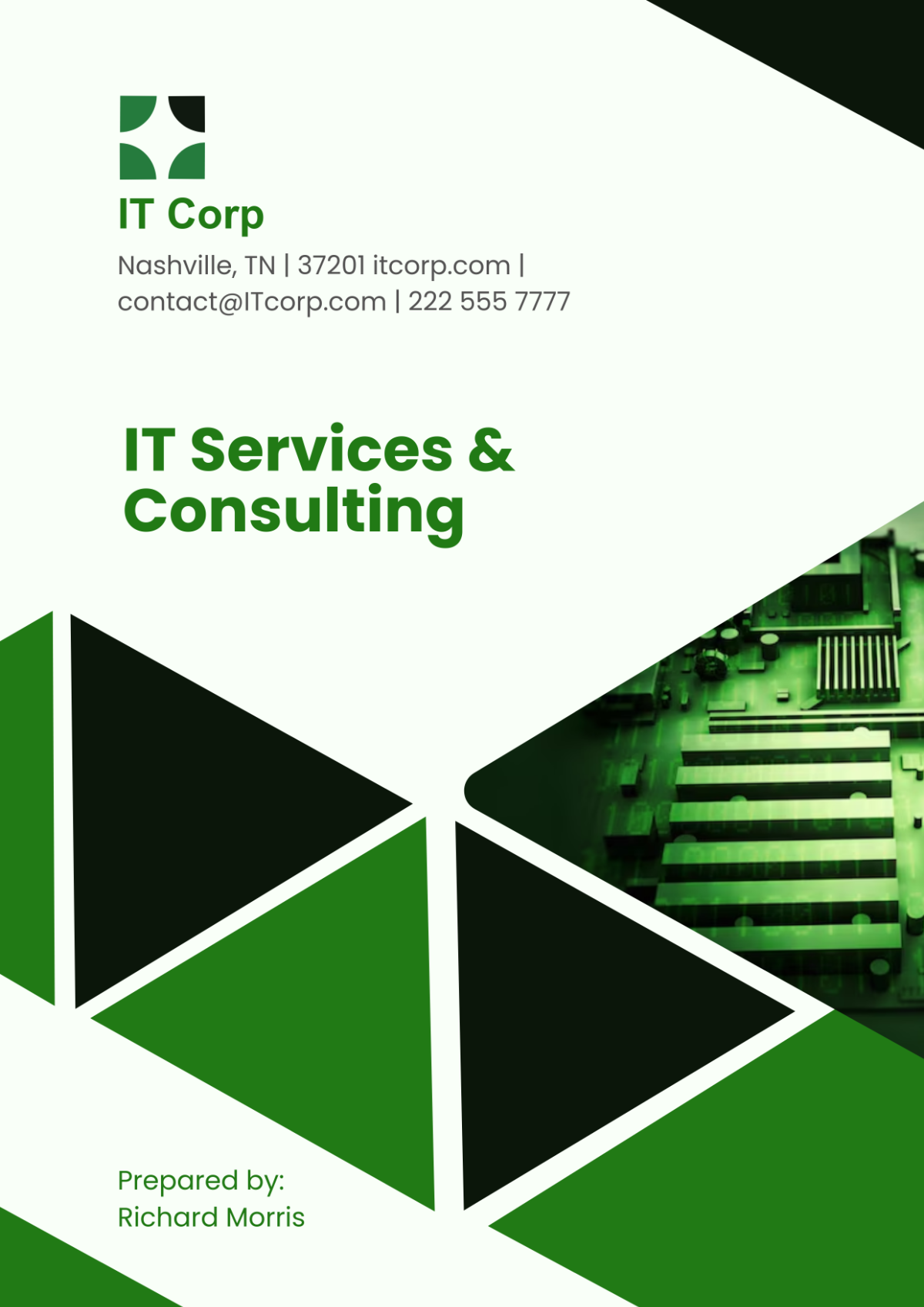 Aesthetic IT Services %26 Consulting Cover Page Template