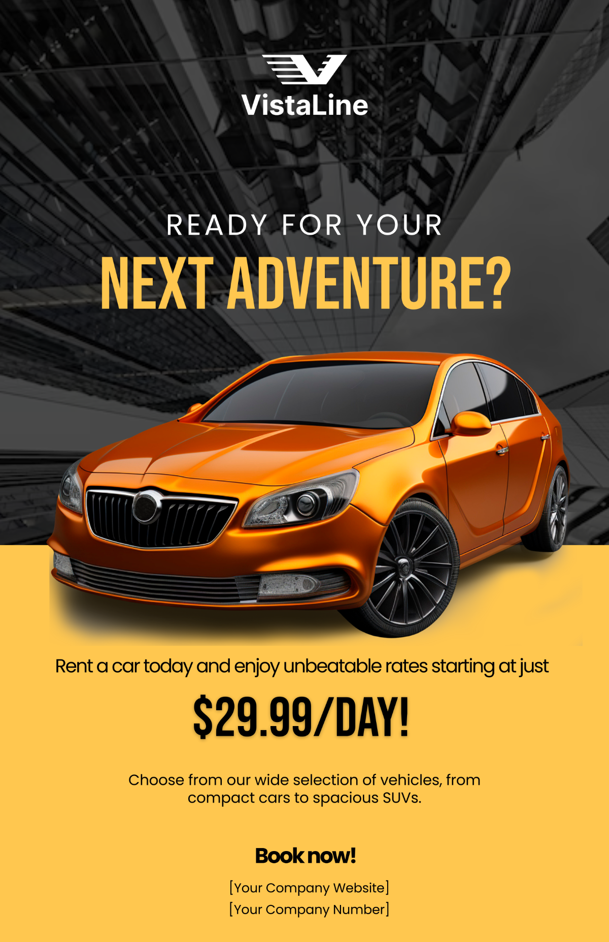 Car Rental Advertisement Poster Template