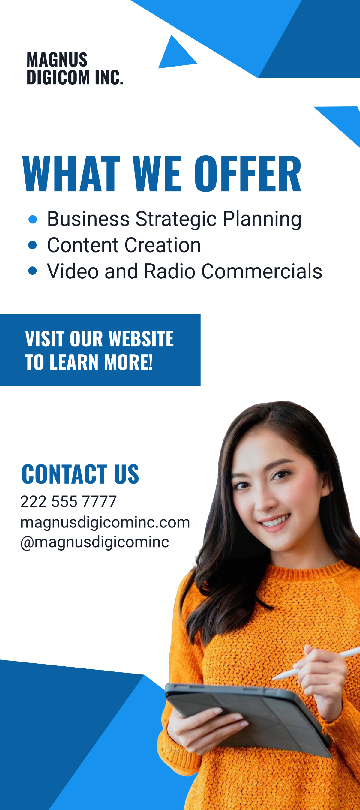 Company Advertising Rack Card Template