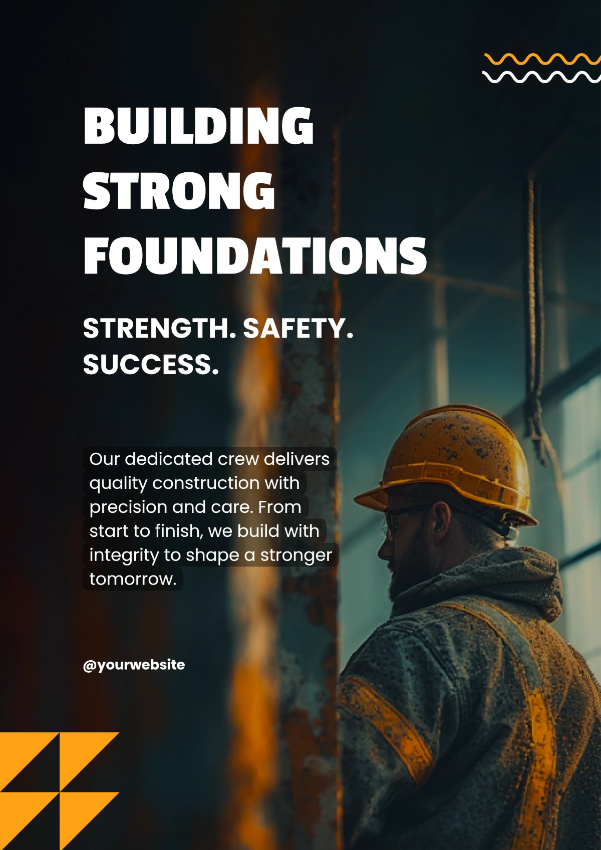Construction Crew Poster Template