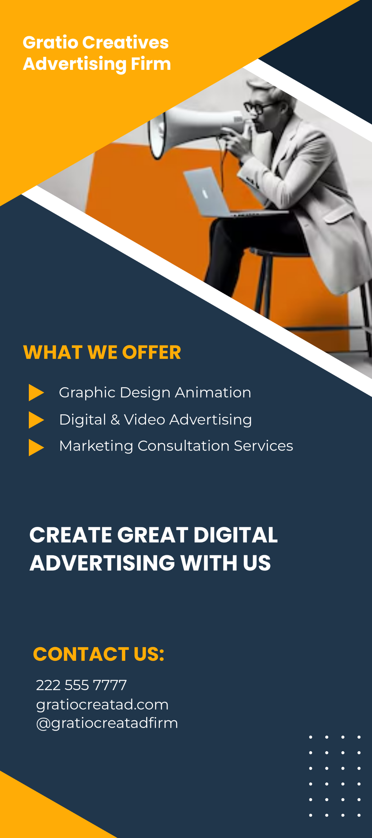 Digital Advertising Rack Card Template