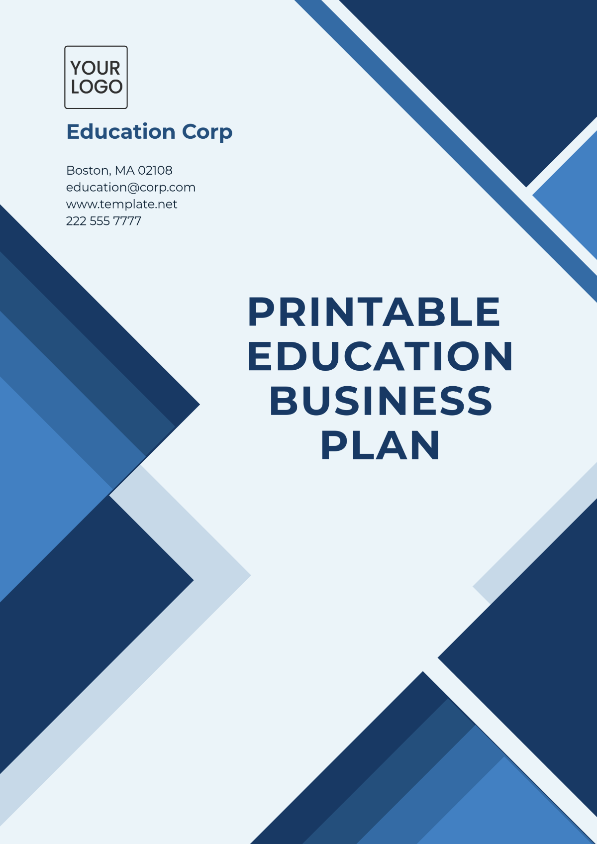 Printable Education Business Plan Template