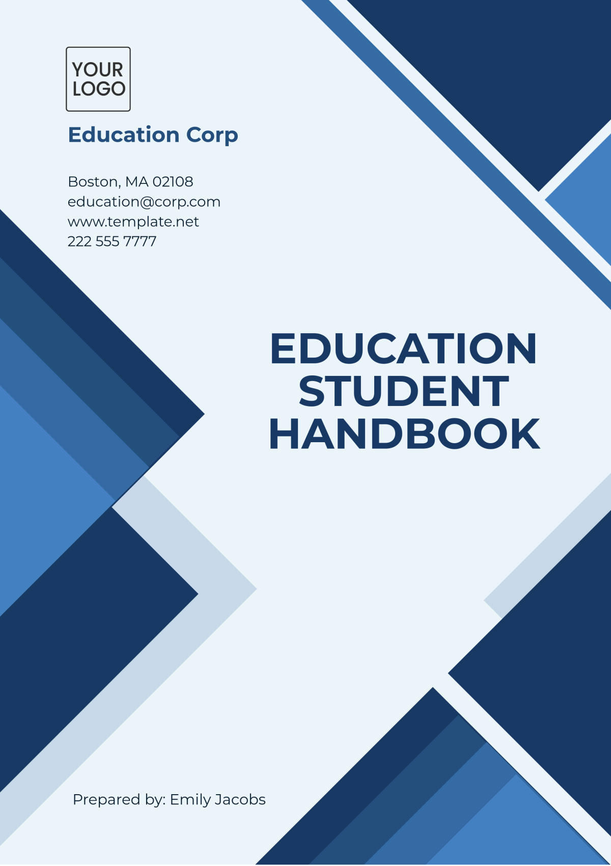 Education Student Handbook Template