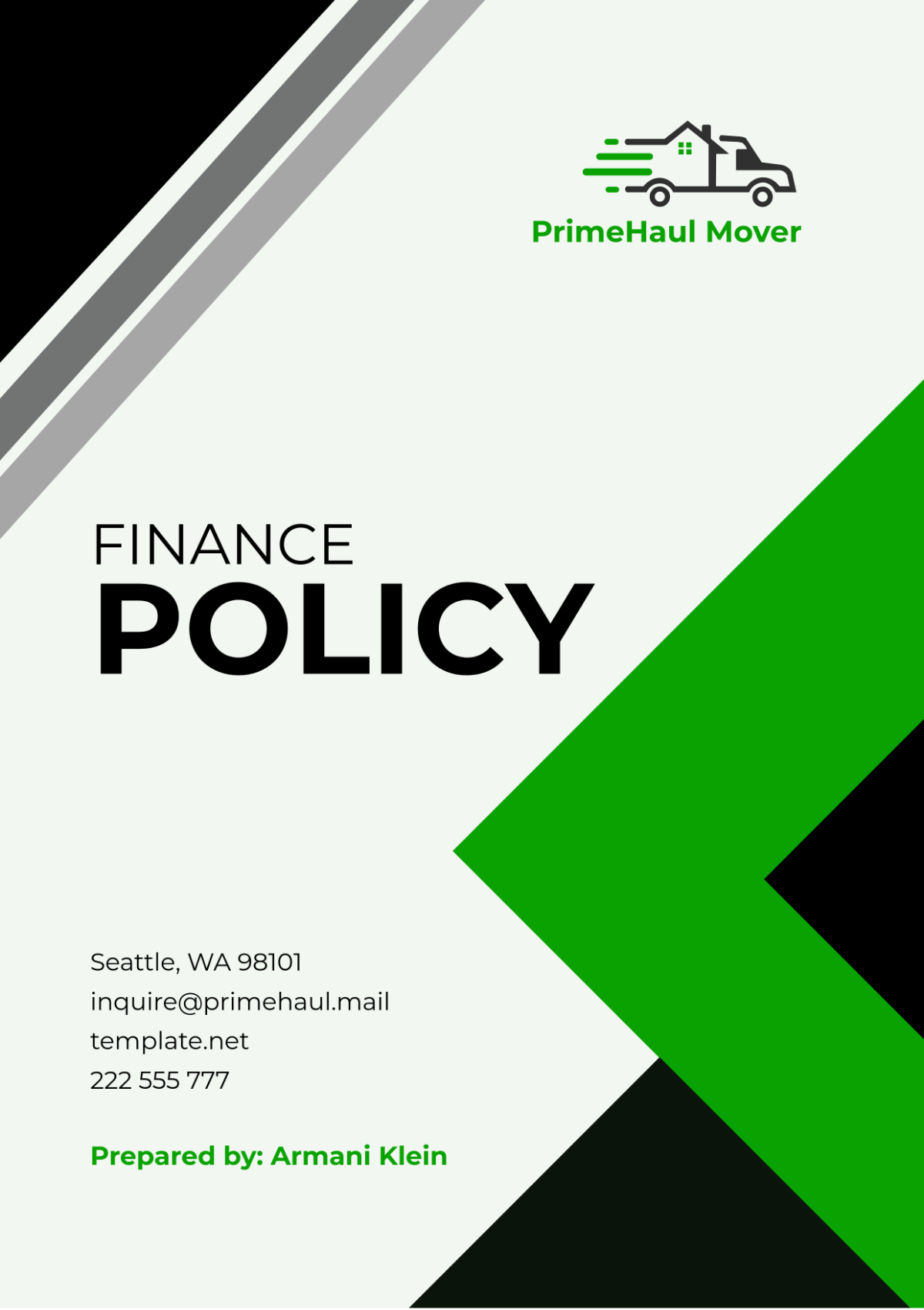Finance Policy Template