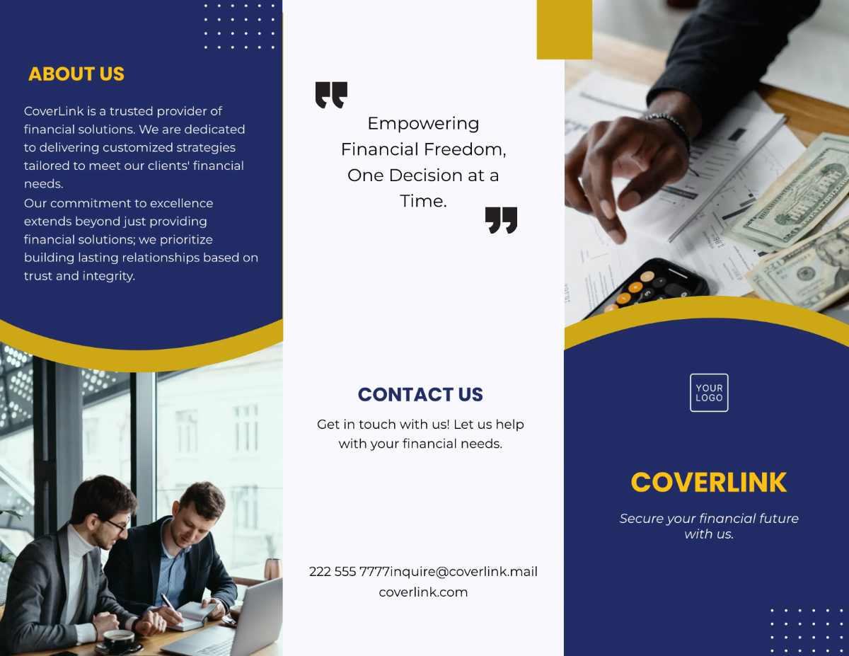 Financial Services Brochure Template