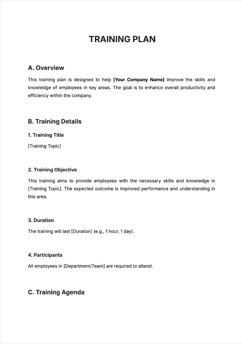 Free AI Employee Training Plan Generator, Free Employee Training Plan Maker Online Tool