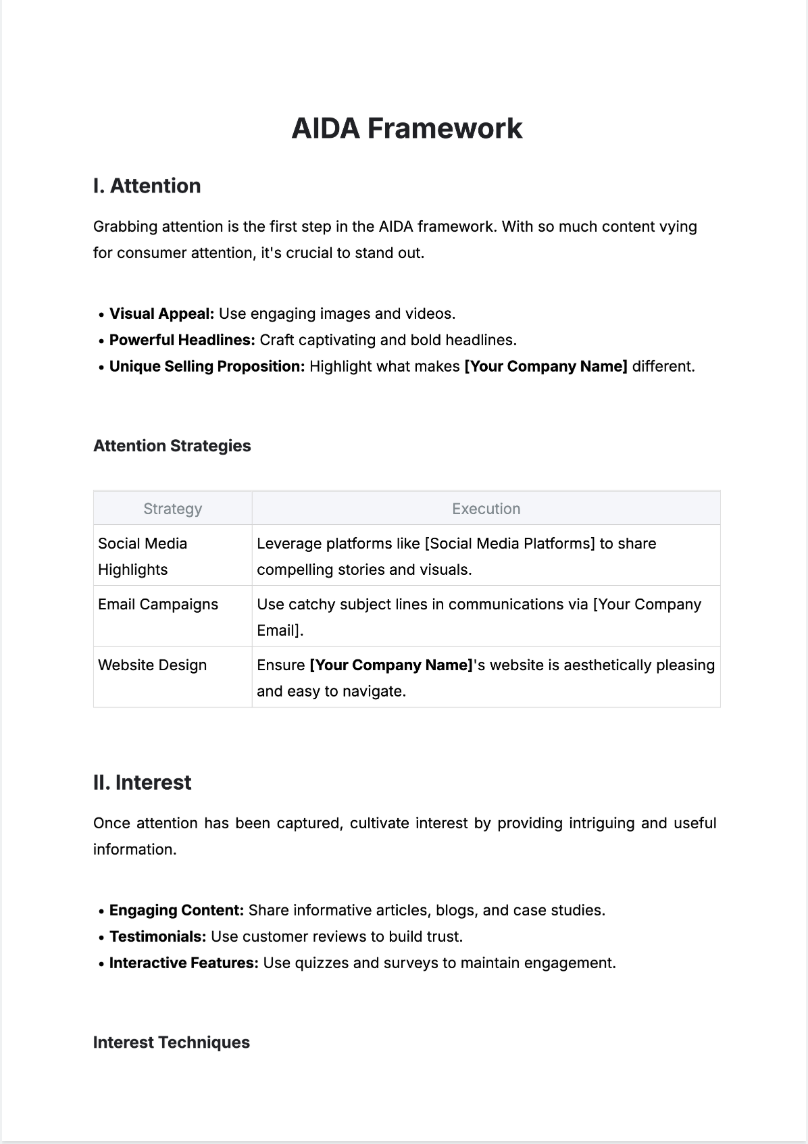 Free AI AIDA Writing Plan Generator, Free AIDA Writing Plan Maker Online Tool
