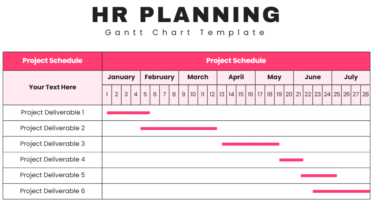 HR Planning Gantt Chart Template