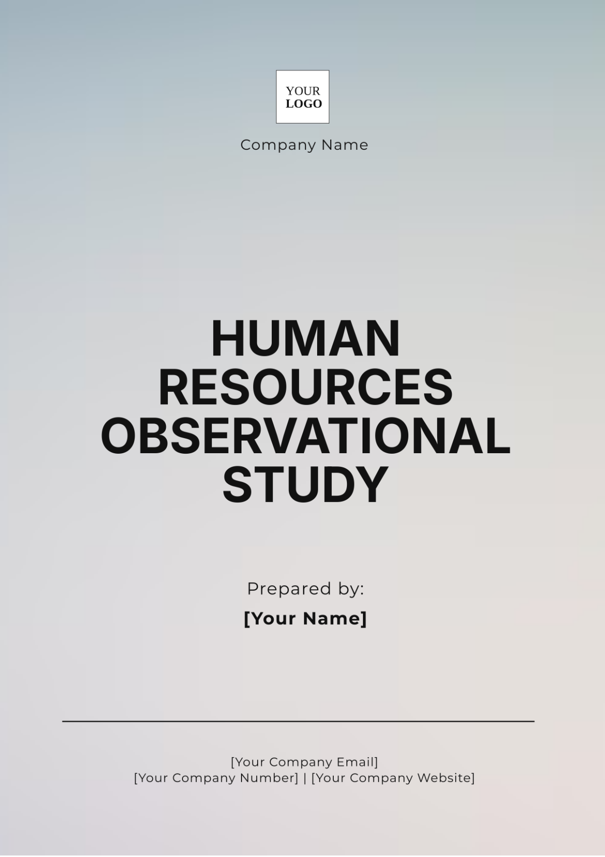 Human Resources Observational Study Template