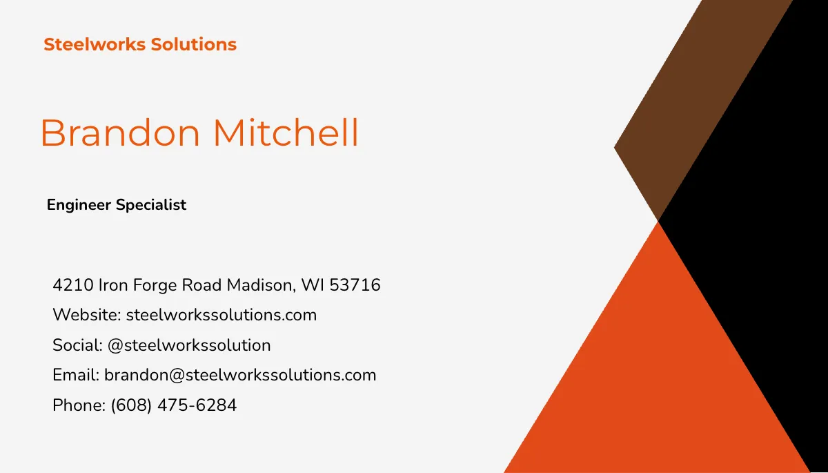 Industrial Design Business Card Template