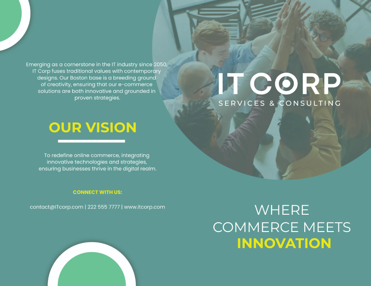IT E-Commerce Solutions Company Profile Digital Brochure Template