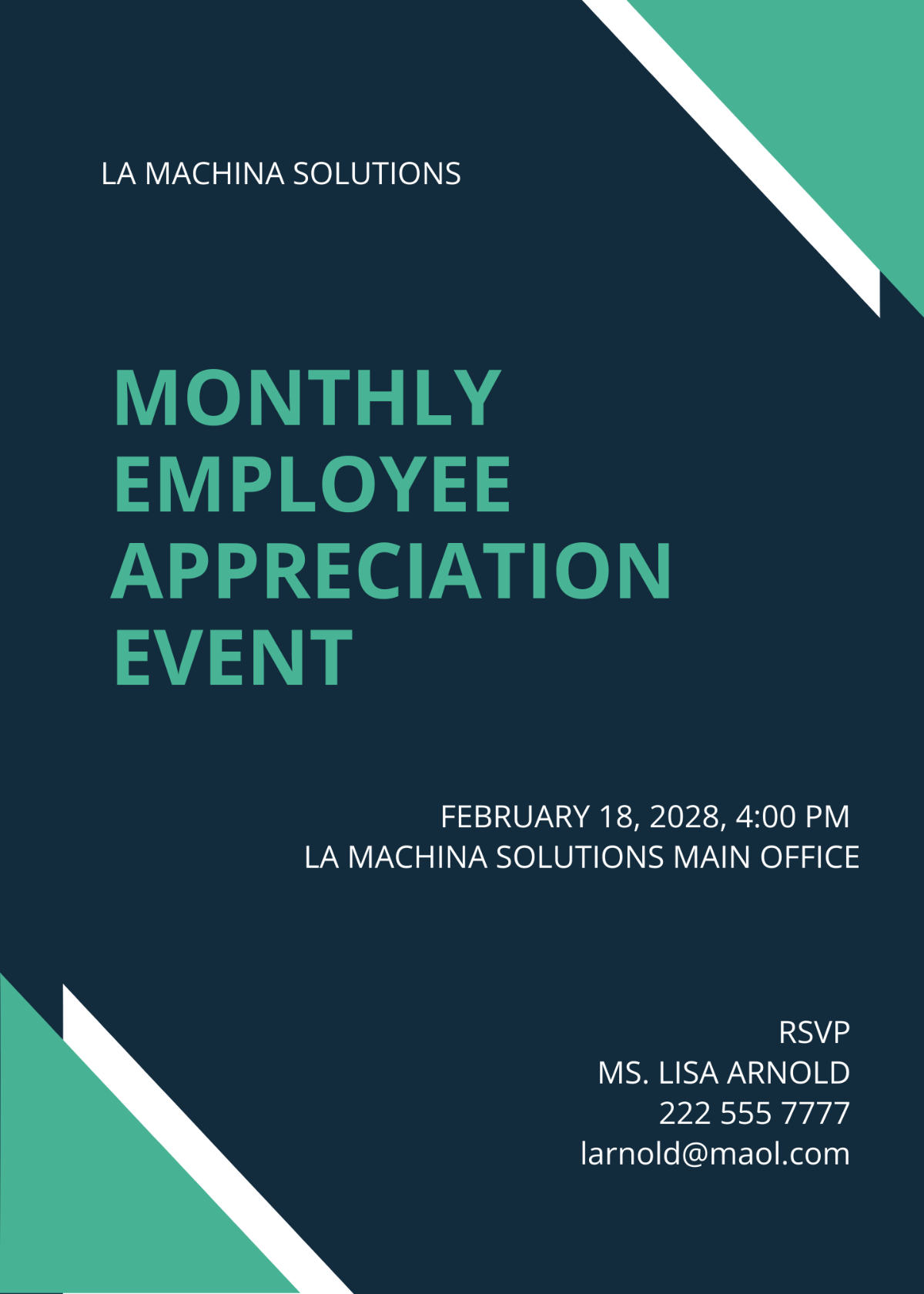 IT Employee Appreciation Invitation Template