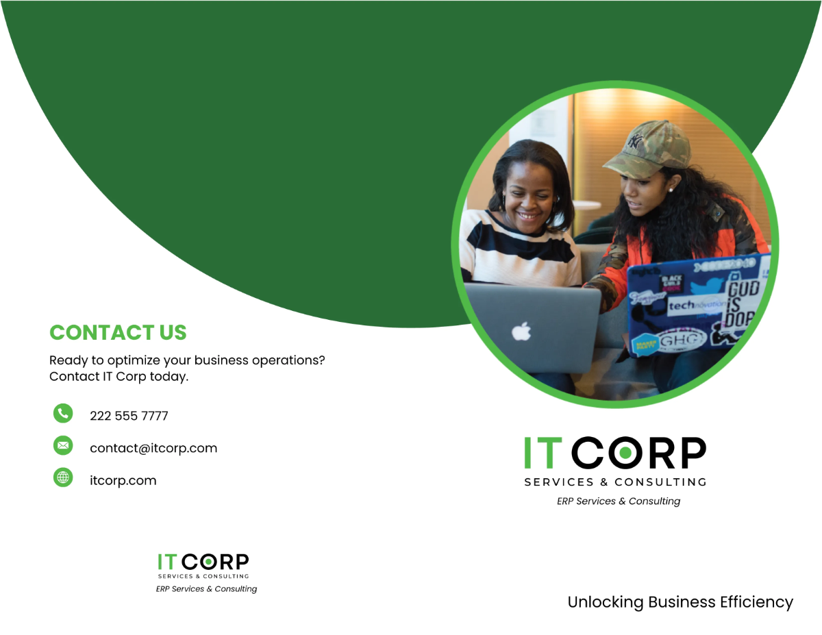 IT ERP Services & Consulting Company Profile Digital Brochure Template