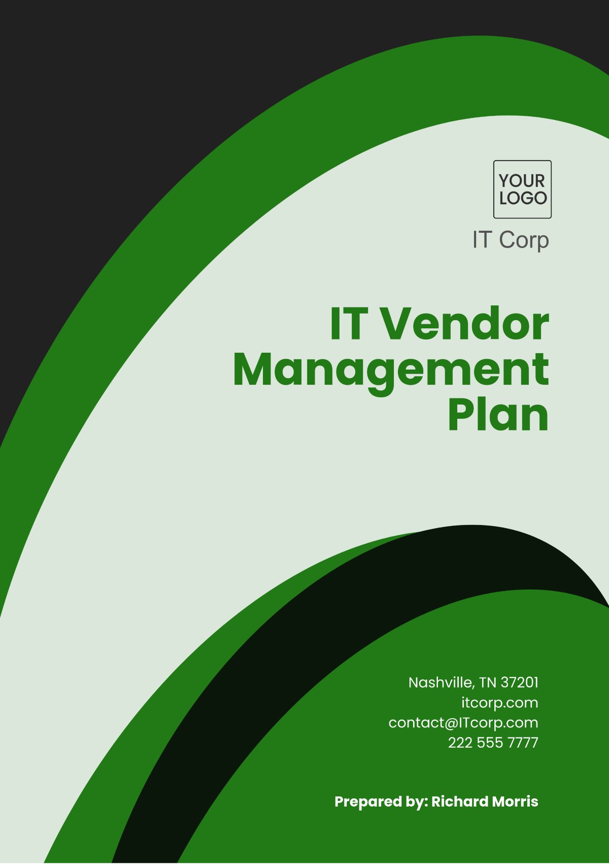 IT Vendor Management Plan Template