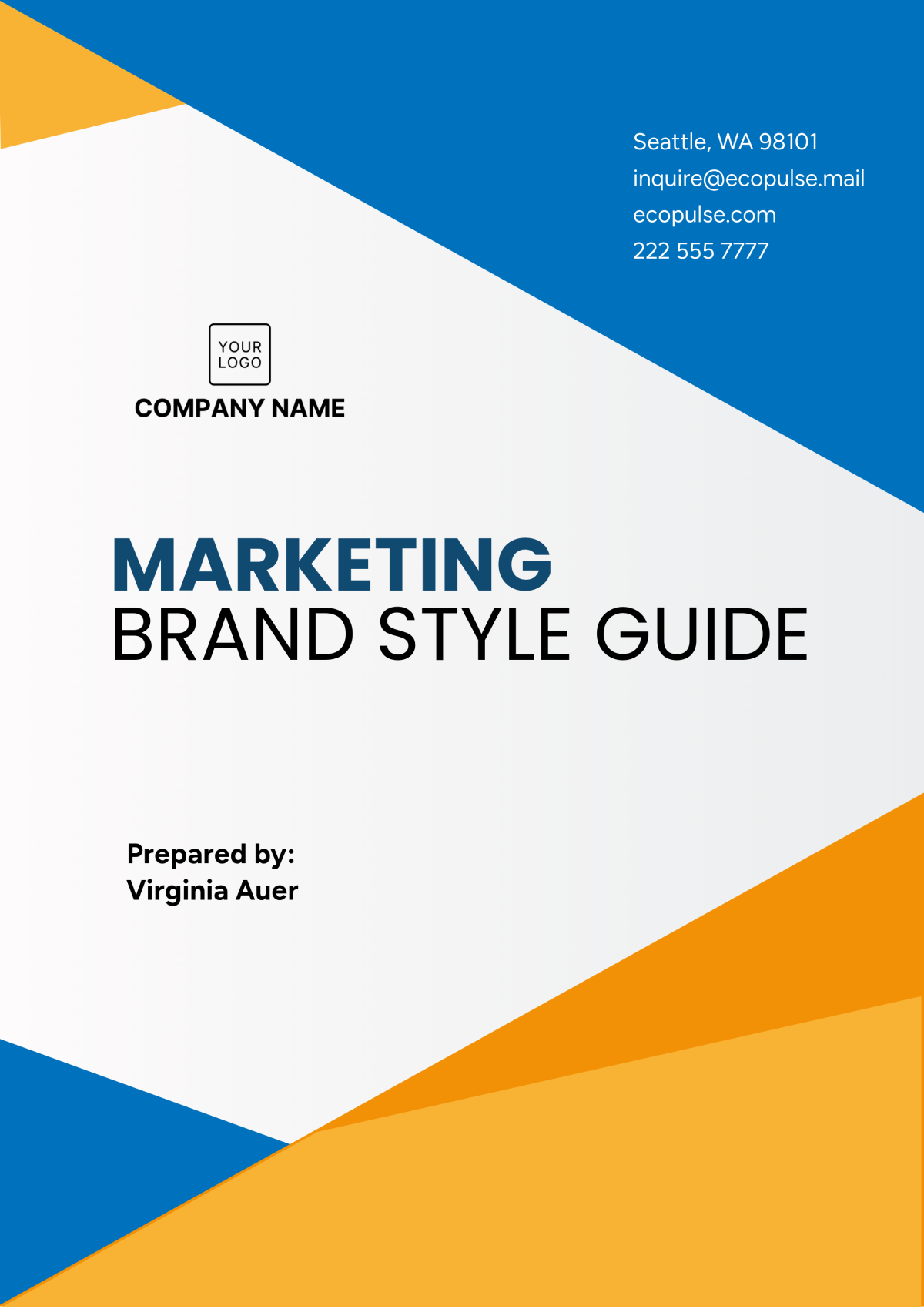 Marketing Brand Style Guide Template