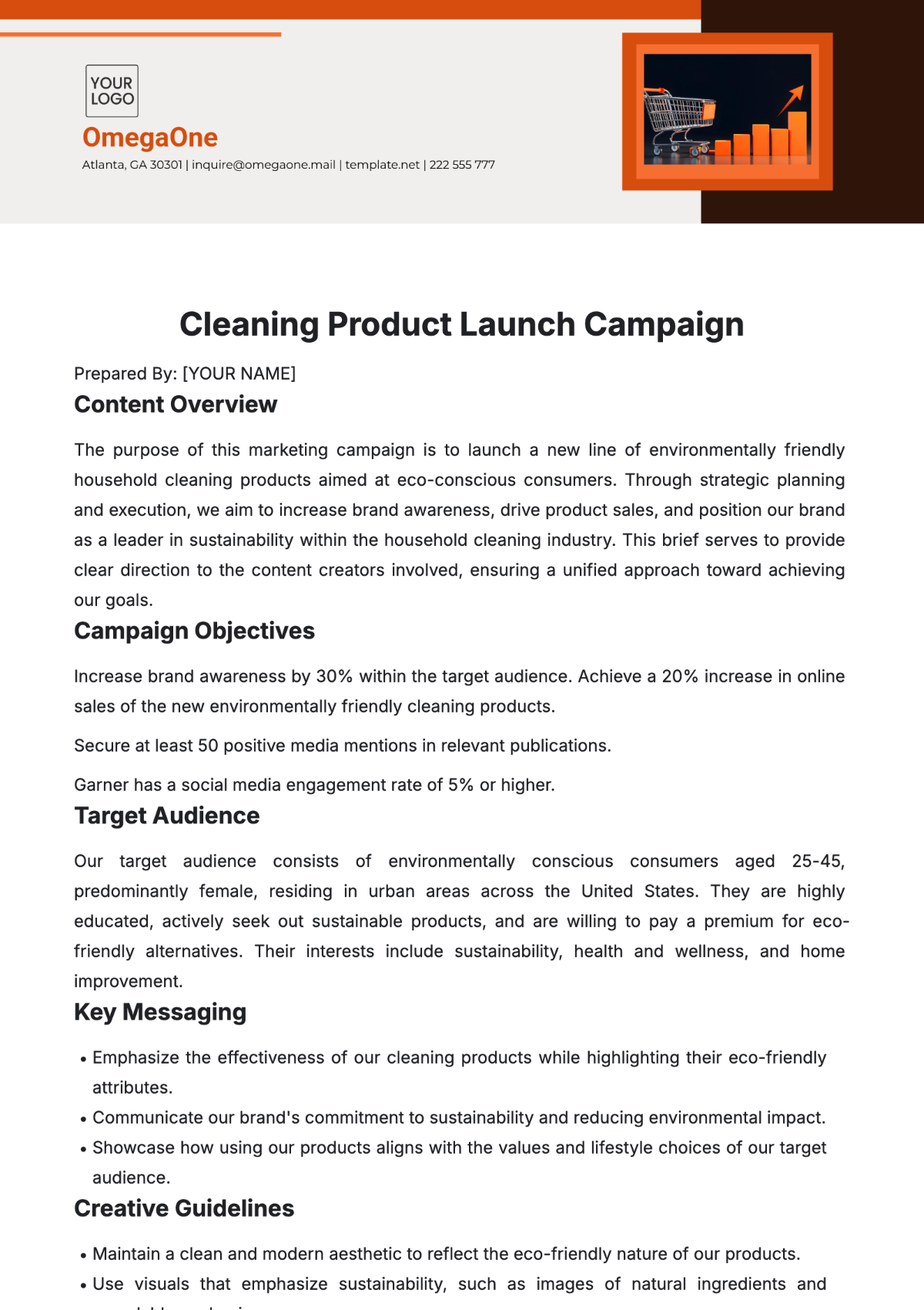 Marketing Campaign Brief Template