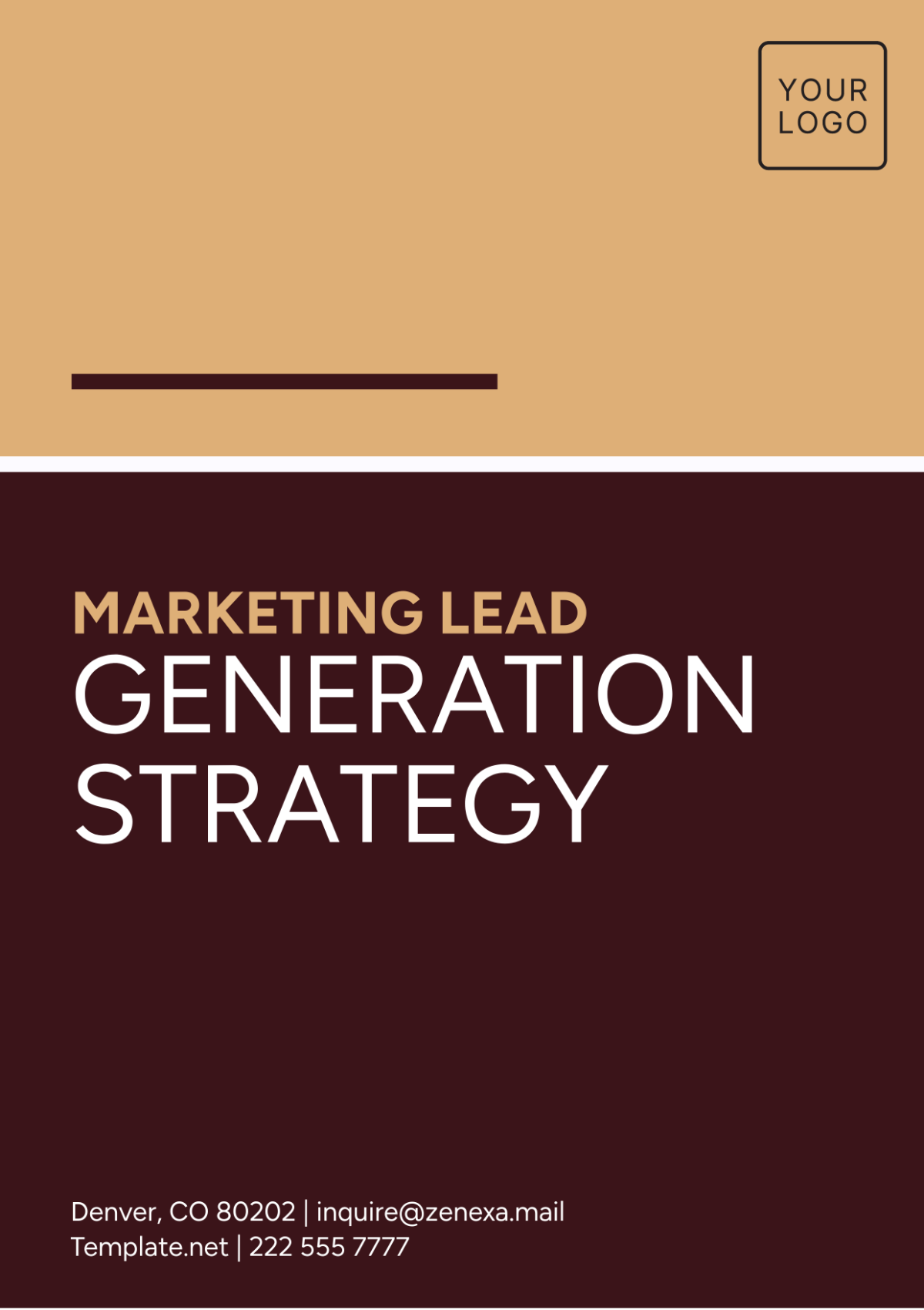 Marketing Lead Generation Strategy Template