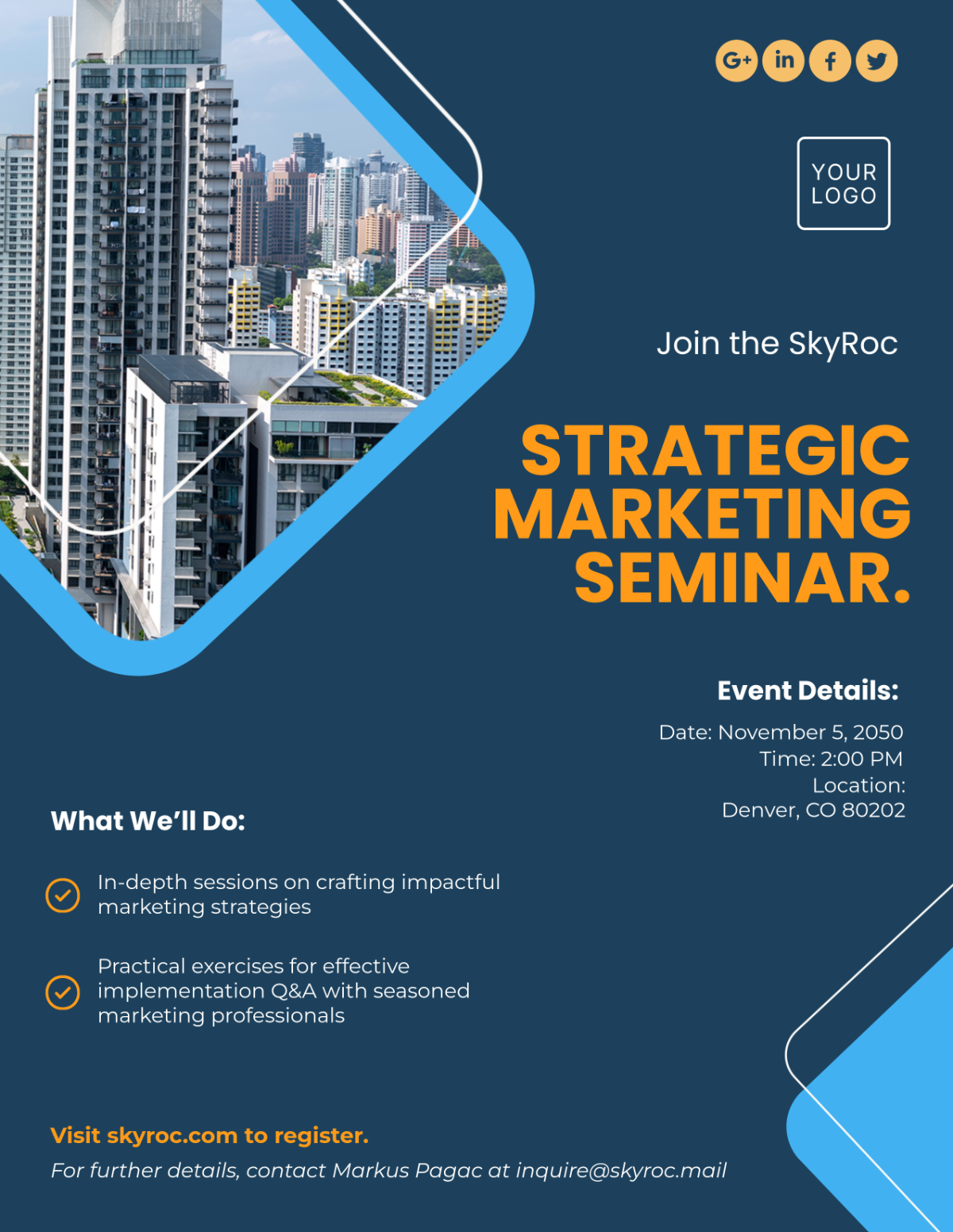 Marketing Seminar Flyer Template