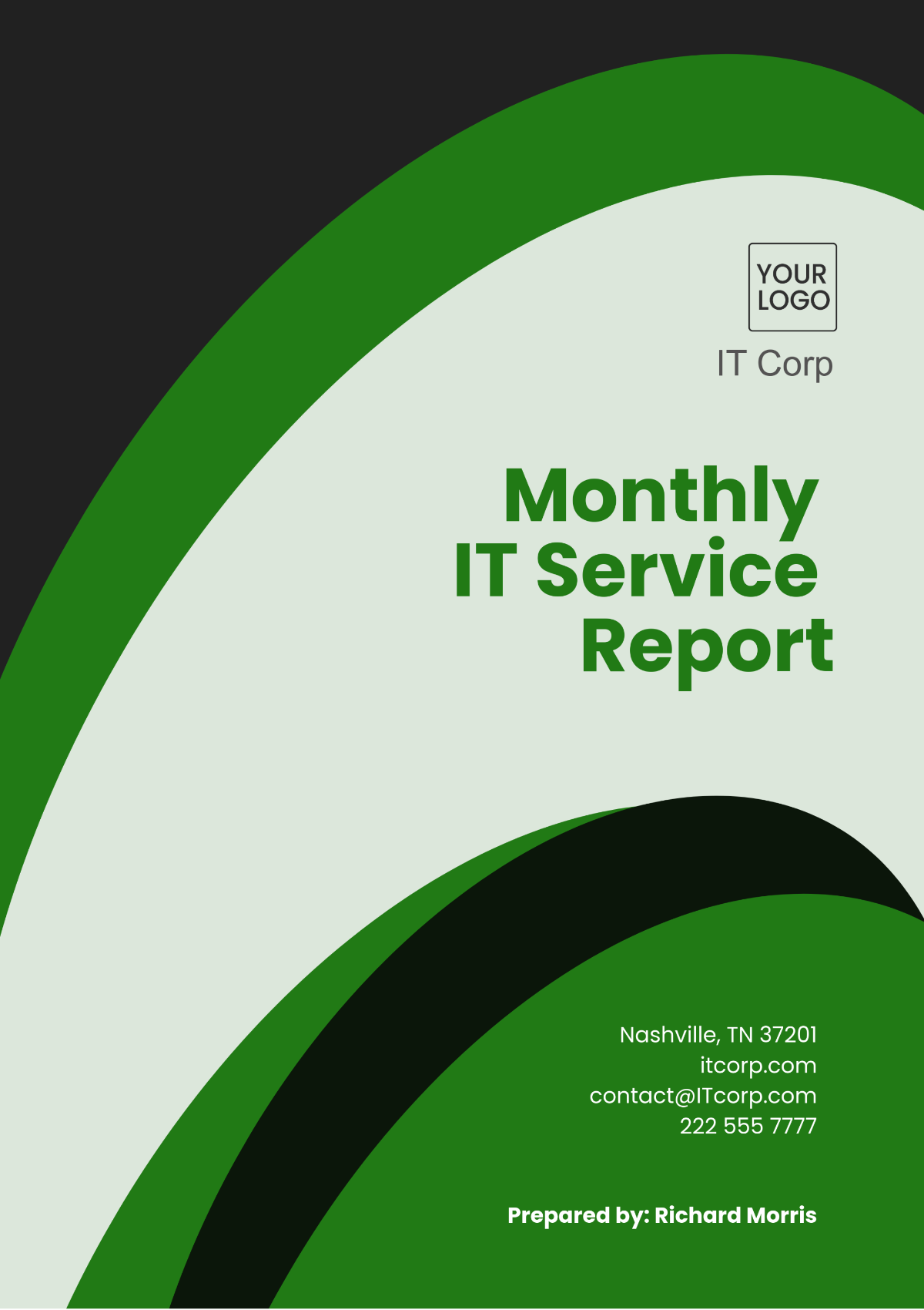 Monthly IT Service Report Template