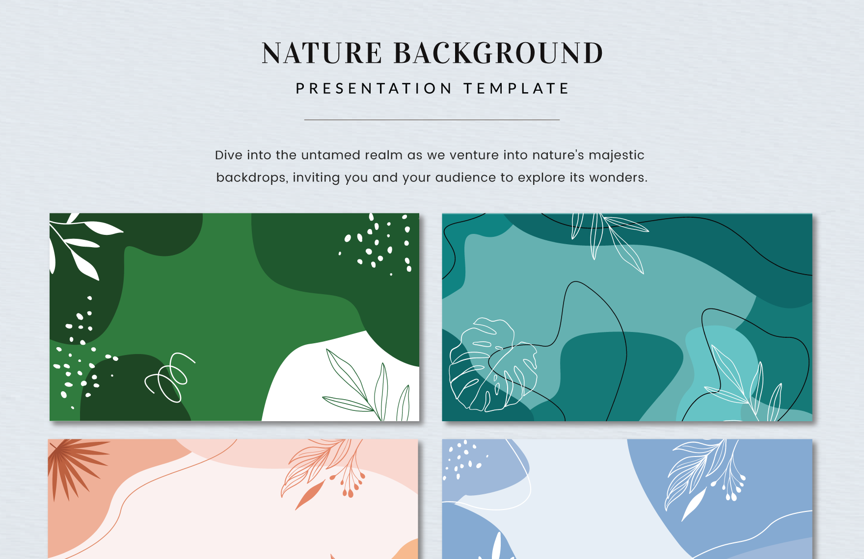 Nature Background Presentation in EPS, Illustrator, SVG, JPEG, PNG, PowerPoint, PDF, Google Slides, Apple Keynote - Download | Template.net