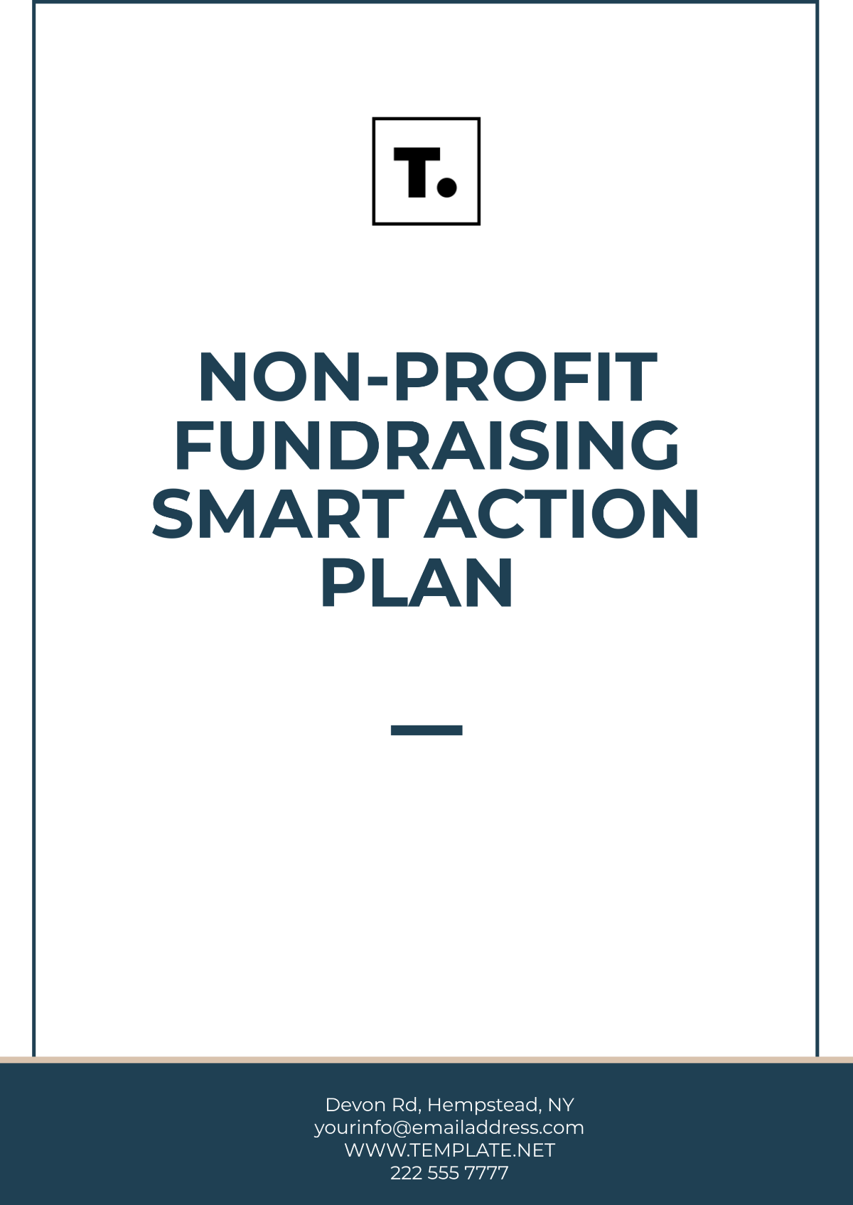 Non-Profit Fundraising Smart Action Plan Template