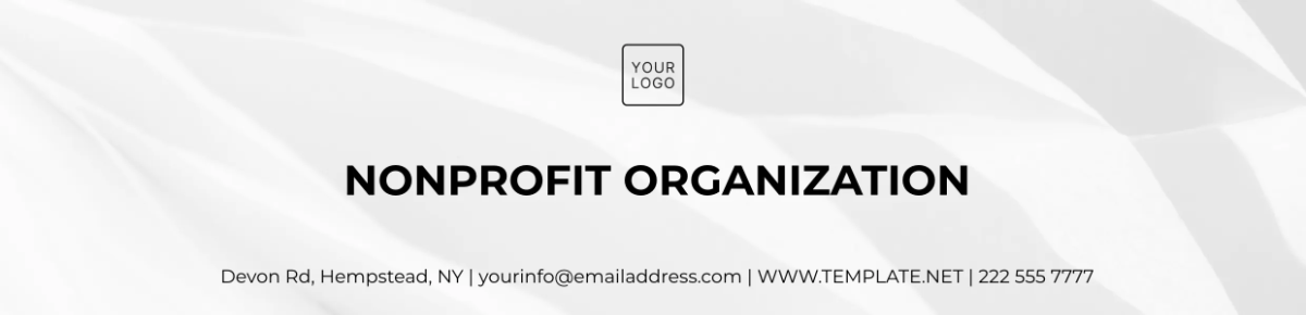Nonprofit Organization Header Format Template