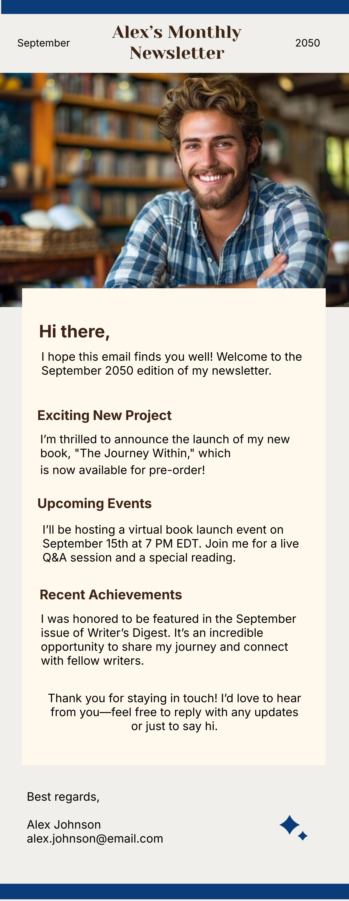 Personal Email Newsletter Template