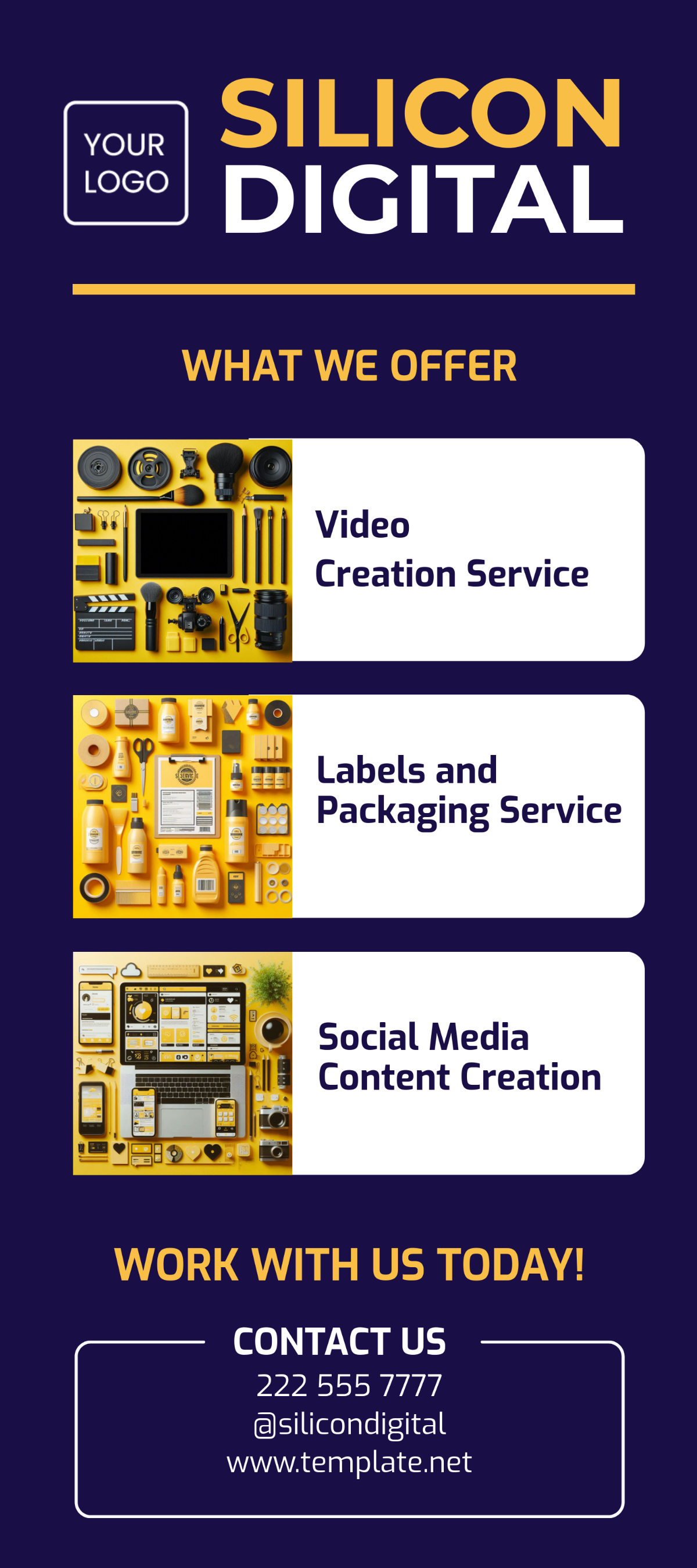 Product Advertising Rack Card Template