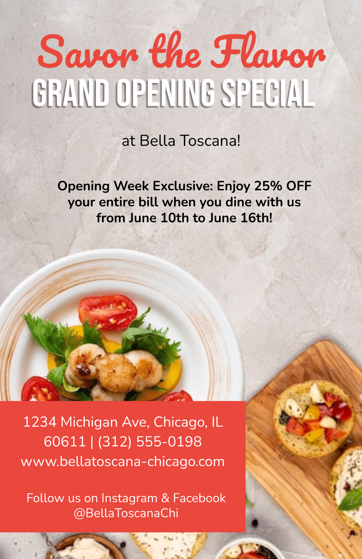 Restaurant Advertising Poster Template