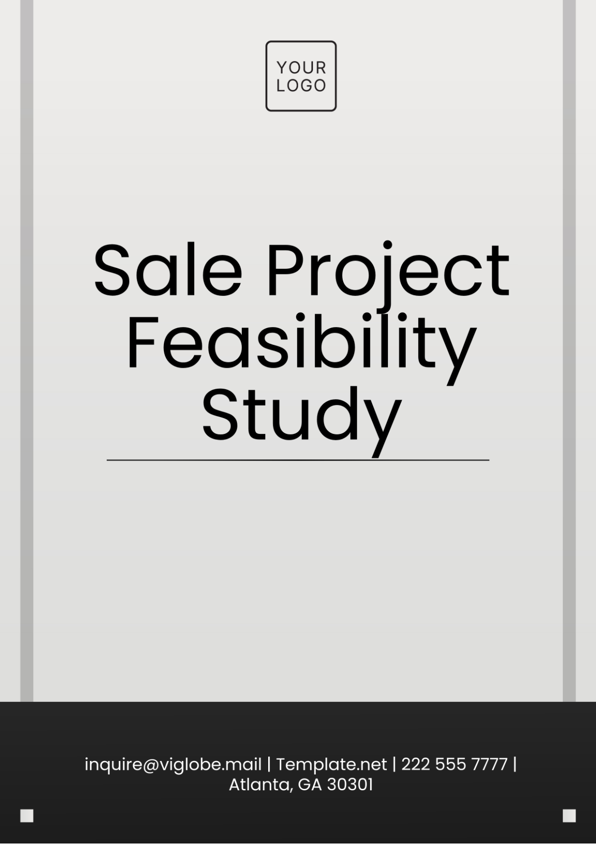 Sale Project Feasibility Study Template
