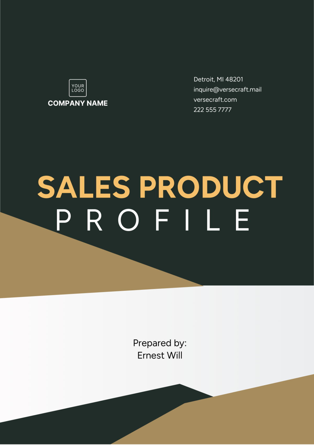 Sales Product Profile Template