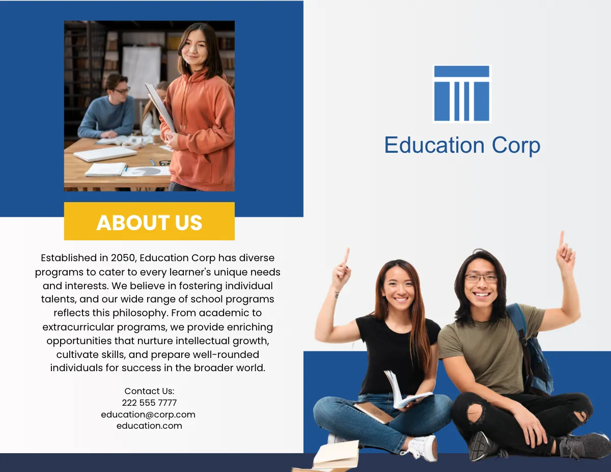 School Program-Specific Brochure Template