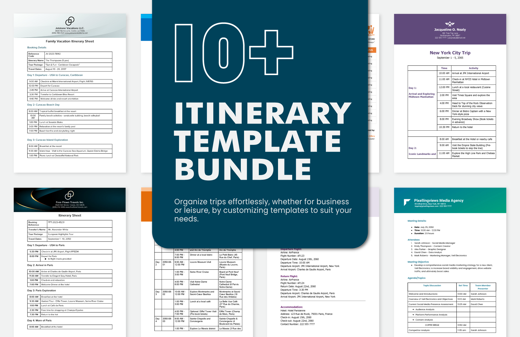 10+ Ultimate Itinerary Template Bundle in Word, PDF, Google Docs - Download | Template.net